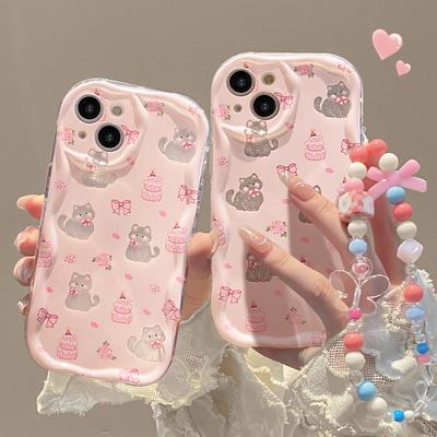 Подходит для Apple 15 Чехол для мобильного телефона iPhone14promax/13 Hollow Cat Chain 11/12 Прозрачный силиконовый Xs