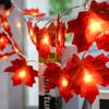 Fall Thanksgiving Maple Leaf Lamp Garland Decoration Decor LED Lighted Autumn Leaves Xmas
