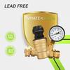 RVMATE RV Water Pressure Regulator With Adjustable Knob, Brass Lead-Free Water Pressure Reducer Kit, Adjustable Valve With Inlet Screen Filter, For