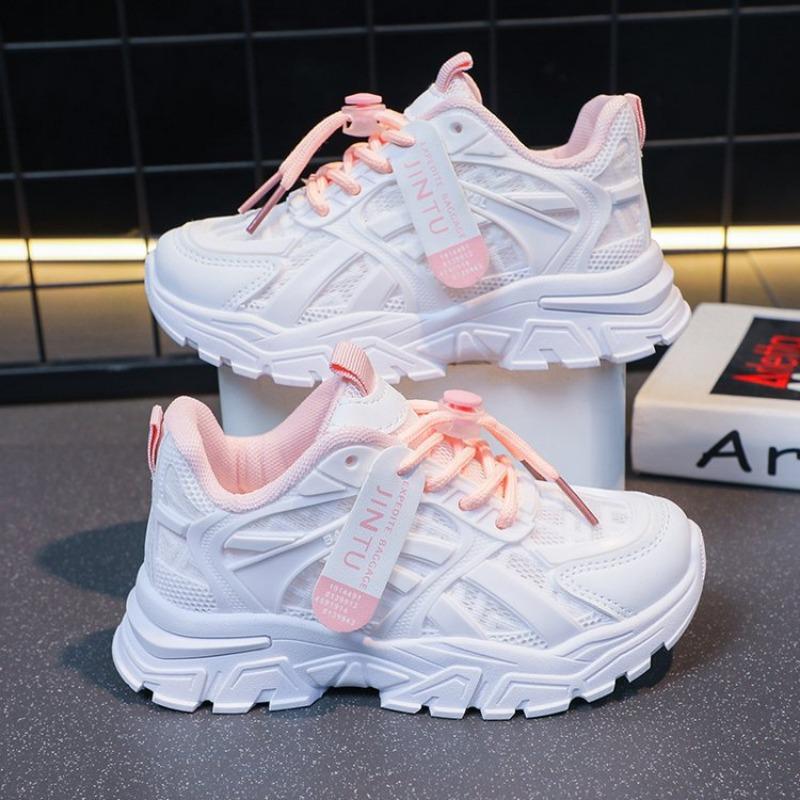 Детские кроссовки, модные сетчатые дышащие повседневные туфли для девочек, для прогулок на открытом воздухе, для детей, для баскетбола, бега, спортивная обувь