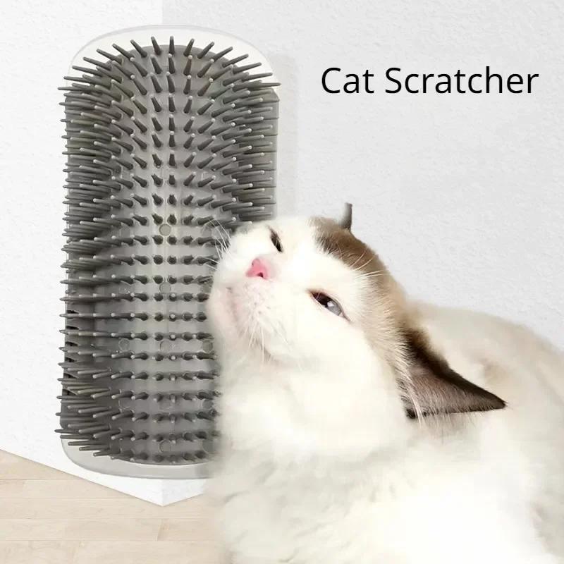 Cat corner brush comb, cat massage grooming, cat arch-shaped plastic self-cleaning scratching board product