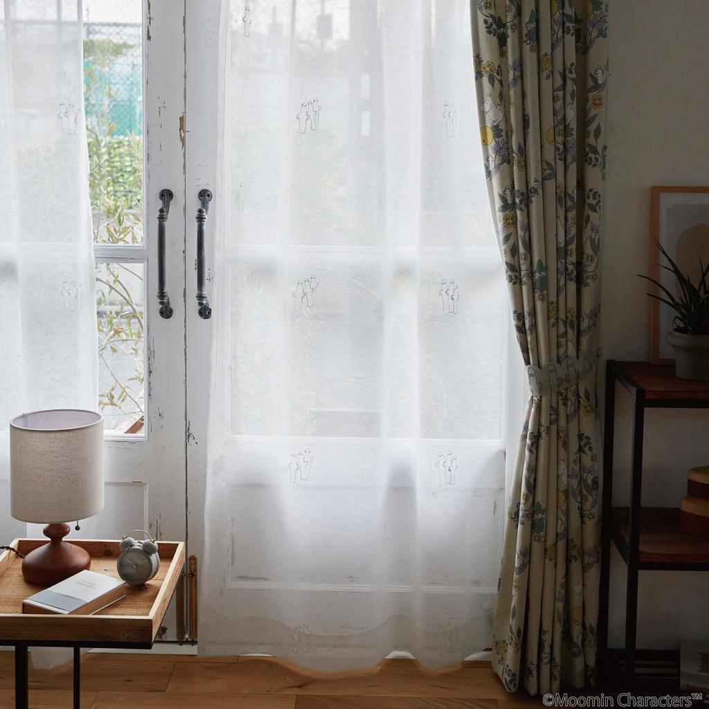 Suminoe MOOMIN Hattifattener Voile Sheer 1 100 X 133 W Curtains, Panel, Cm, 342-74332