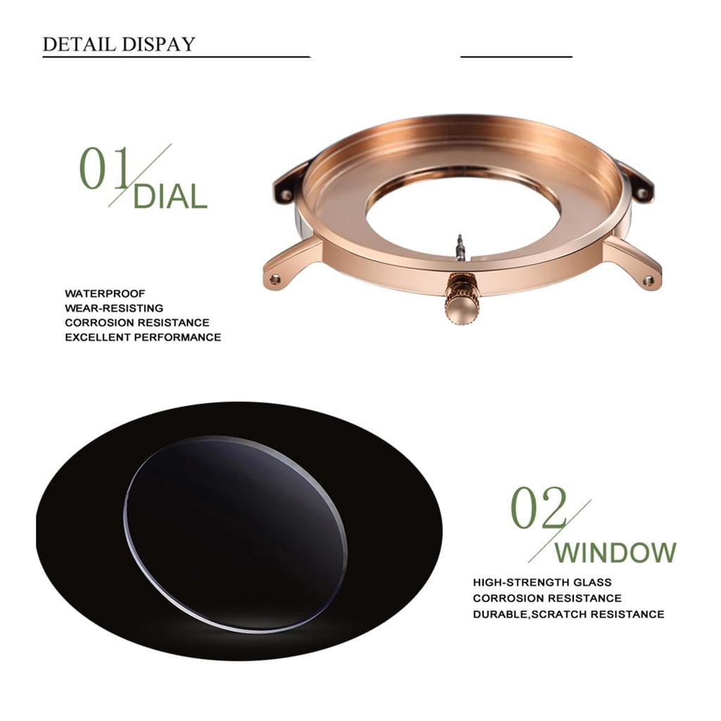 Hannah Martin Watch Stylish Classic Simple Watch Business Japanese Quartz Genuine Leather Band Watch for Women Women's Women's