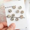 10pcs/Set Buckle Neckline Artifact Fastener Button Brooch Women Pin Clothes Decoration Clasps Accessory