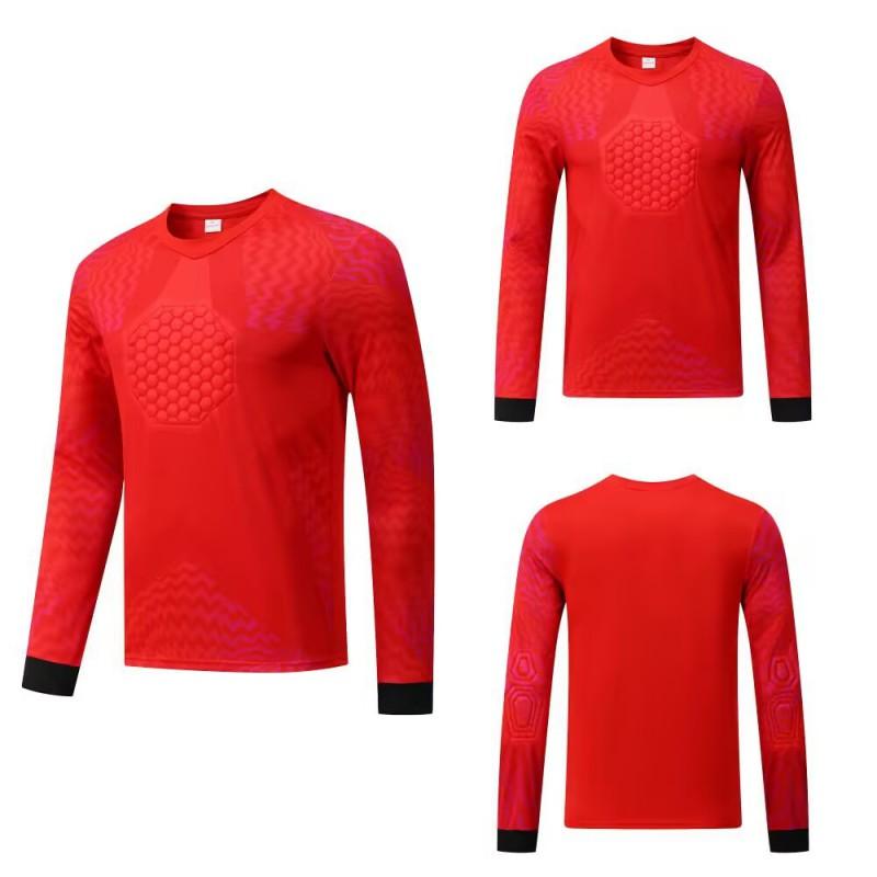 Premium Soccer Goalkeeper Jersey Set Long Sleeve Shorts Thick Padding Unisex Adult Kids