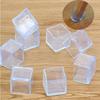 8/16PCS Transparent Table Chair Foot Covers with Silent Wear-resistant Anti Slip Anti Mold Protective Cover To Protect The Floor