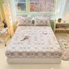 100% Cotton Bedsheet Elastic Fitted Sheet Print Bed Cover Single/Double/Queen/King Size Bed Linen Drap De Lit (No Pillowcase)