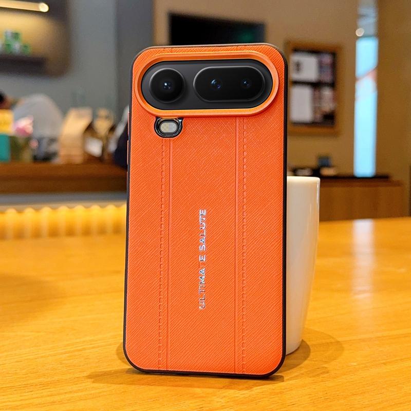 Чехол для Honor Magic 8 Pro Air, TPU, кожаная наклейка, легкий роскошный вид, дизайн со швом, красная крышка камеры