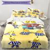 3pcs Duvet Cover Set (1*Duvet Cover + 2*Pillowcase, Without Core), Bananas in Pyjamas Print Soft All‑Season Bedding Set, Home Bedroom Decor Gift