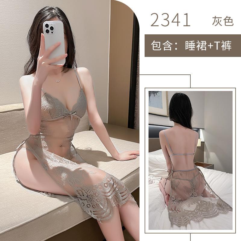 Sexy underwear perspective sexy mesh, hot teasing, free of suspenders