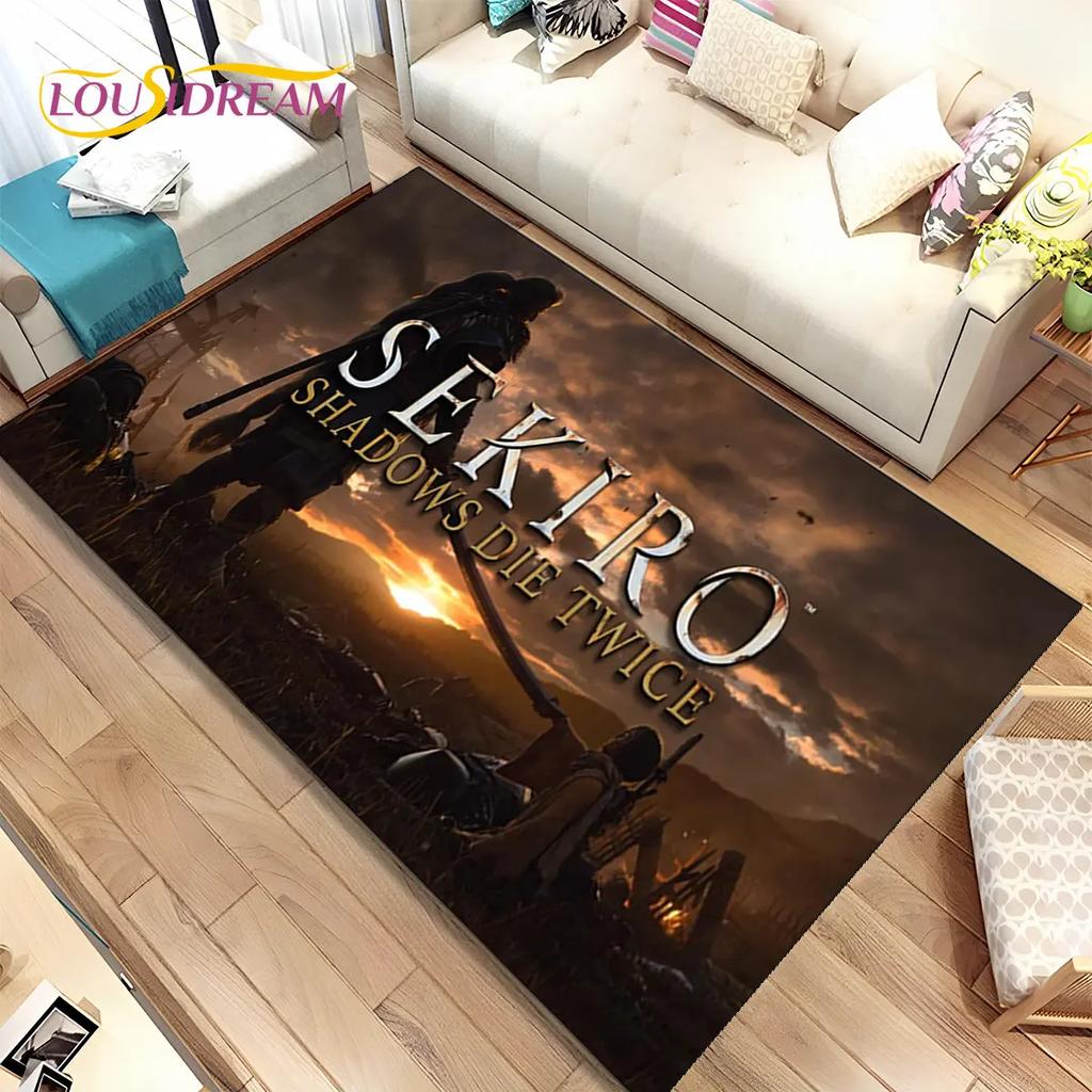 3D HD Sekiro Series Game Gamer Area Rug, Коврик для дома, гостиной, спальни, дивана, коврик для двери, декор, детские игры, нескользящий напольный коврик