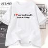I Love Sam and Colby Tshirt Women Casual Cotton Heart Tshirt 90s Clothes Vintage Harajuku Fashion Streetwear Female Clothing