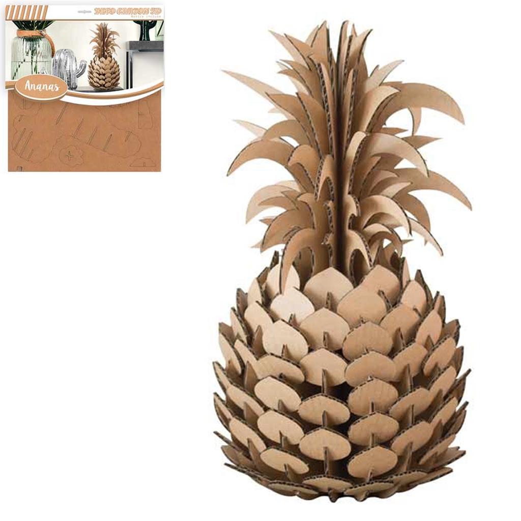 Les Trésors De Lily [Q3143] - 3D Cardboard Figurine 'Pineapple' - 30x30 Boards. 5cm