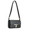 Tods Timeless T Logo Lock Closure Calfskin Leather Shoulder Crossbody Bag Mini Women bags Black XBWTTTC0000RORB999