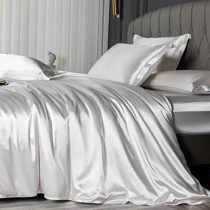 Домашняя кровать комплект простыней из четырех частей летняя шелковистая легкая прохладная простыня из трех частей пододеяльник постельное белье