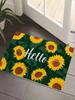 Watercolor Floral Butterfly Welcome Doormat Non-Slip Dirt Resistant Entrance Floor Mat for Home Decor