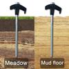 8Pcs Tent Stakes Heavy-Duty Metal Camping Stakes Threaded Anchors Set Up with Drill Hammer Superior Grip Tent Pegs On
