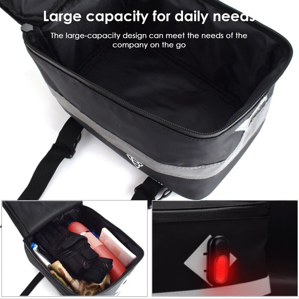 PVC Bicycle Rear Seat Bag - Waterproof Trunk Pannier with Ample Storage Space for Cycling Accessories - Durable and Easy To Install Bike Rack Bag