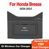 QI Car Wireless Charger 15w Phone Charging Fast Panel Pad Parts for Honda Breeze 2020-2022