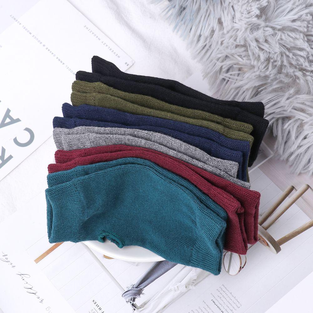 Women Girl Sheep Wool Fingerless Wrist Gloves Half Mitten Exposed Finger Knitted Wool Glove