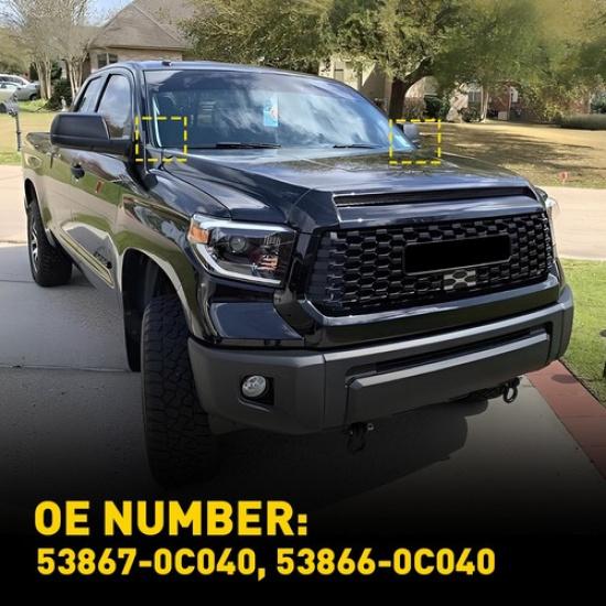 For 14-21 Toyota Tundra Front Side Windshield Wiper Extension Cowl Cover Trim OE