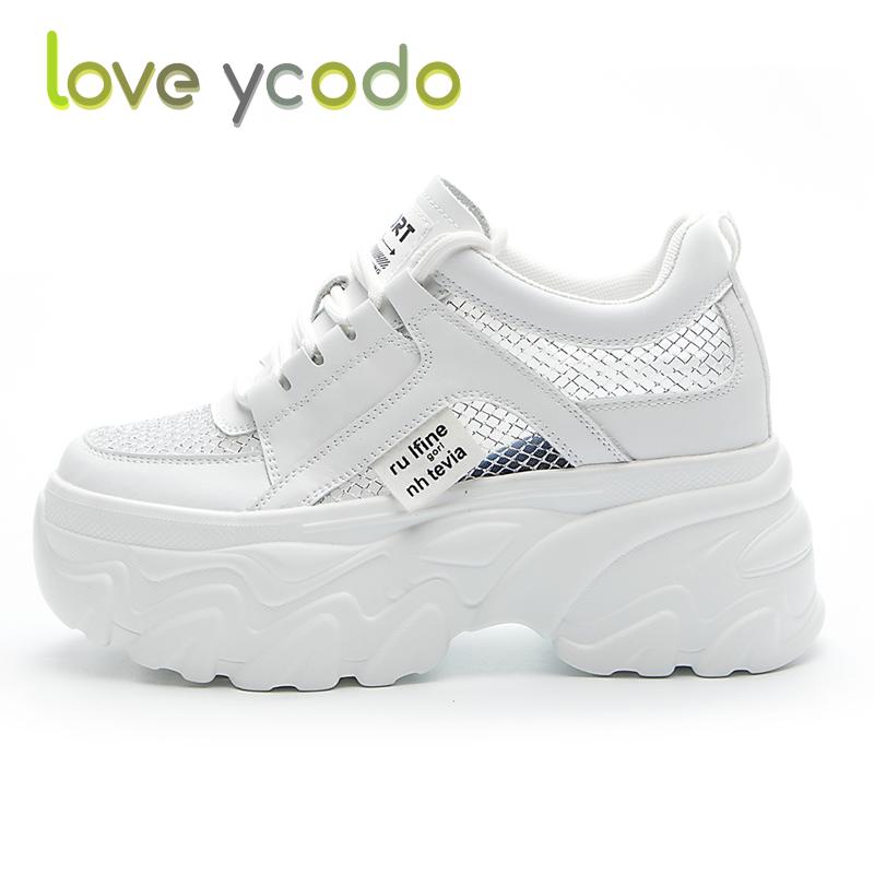 love ycodo Brand Women's Spring and Autumn Summer Thick Sole Fashion Breathable Casual Sports Shoes