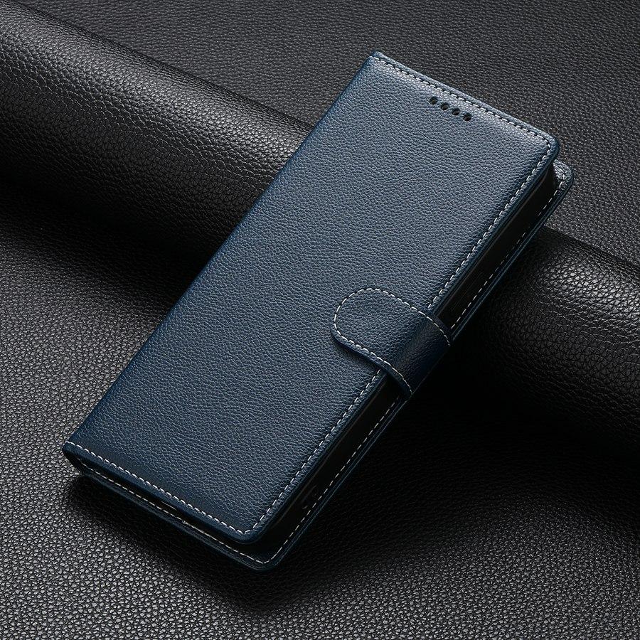 Магнитный чехол-кошелек с узором личи, слотом для карт + фоторамка для Xiaomi OPPO VIVO Honor MOTO SONY, регулируемая подставка, откидной чехол с ремешком, предотвращающим потерю