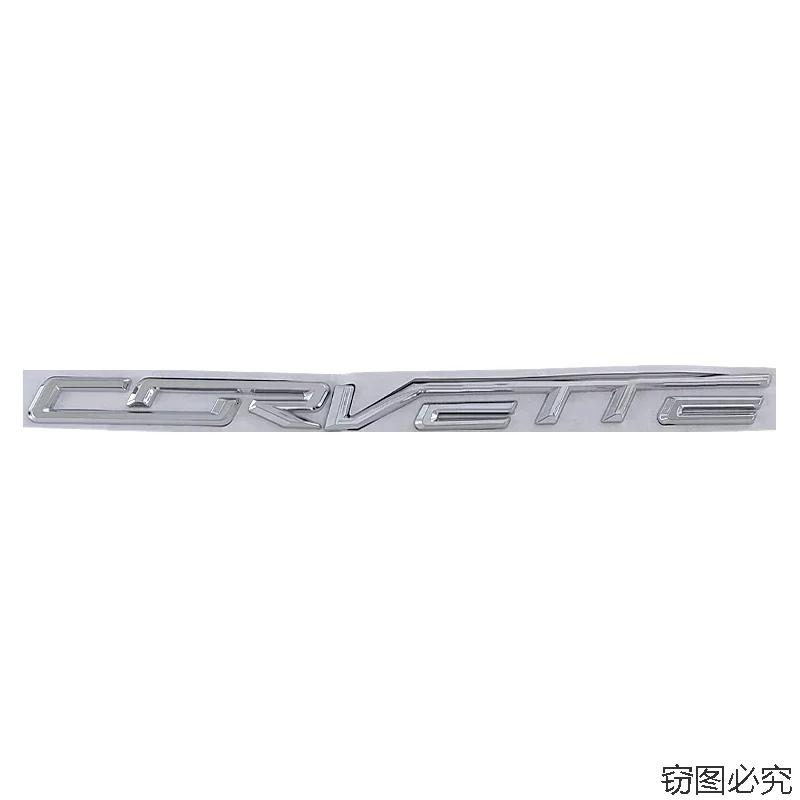 1Pc 29.2x1.8cm 3D Car Styling Badge Decal Rear Trunk Metal Emblem Sticker for Corvette Accessories Auto Body Decoration