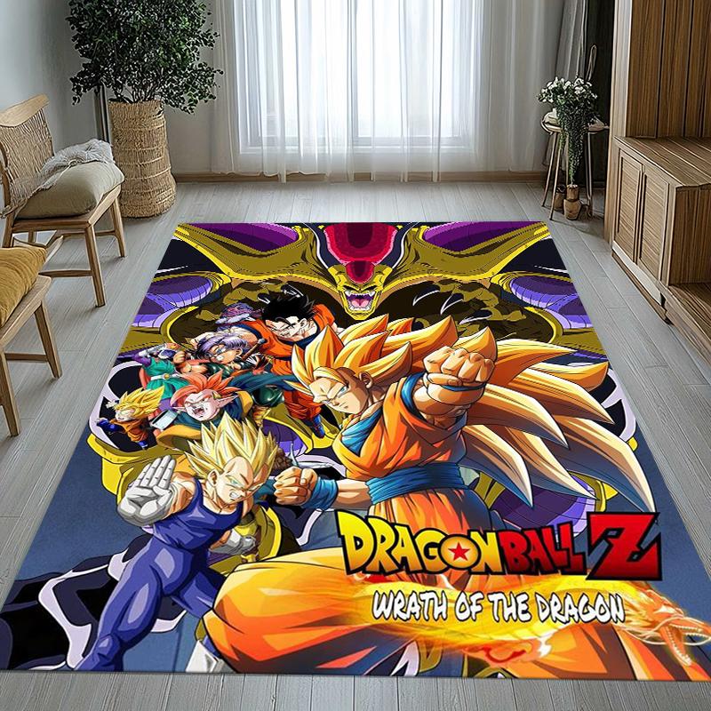 Anime D-Dragon Ball Game Cartoon Living Room Non-Slip Area Rug Soft Carpet for Bedroom Kids Playroom Sofa,Home Decor Doormat