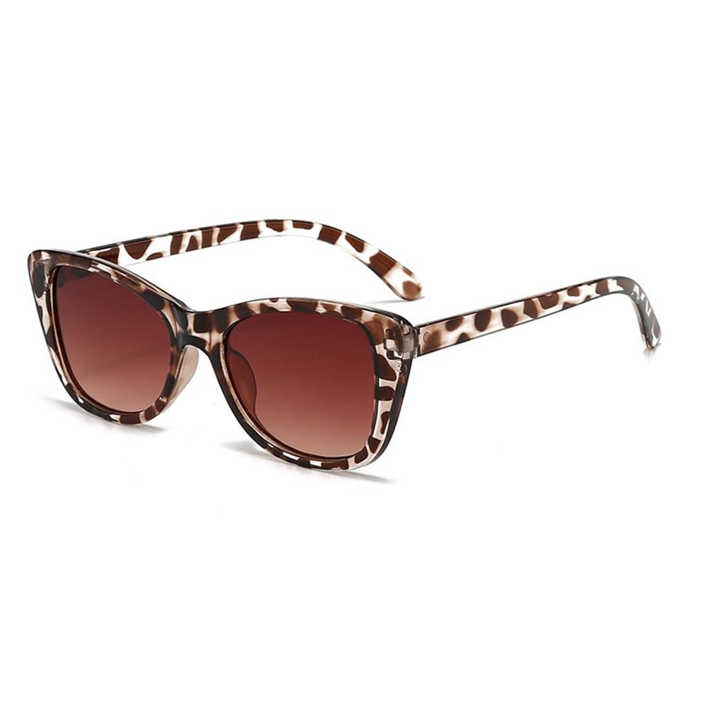 Fashion Street Photo Props Cat Eye Sunglasses UV400 Protection Vintage Outdoor Shades Gradient Leopard Eyewear for Women