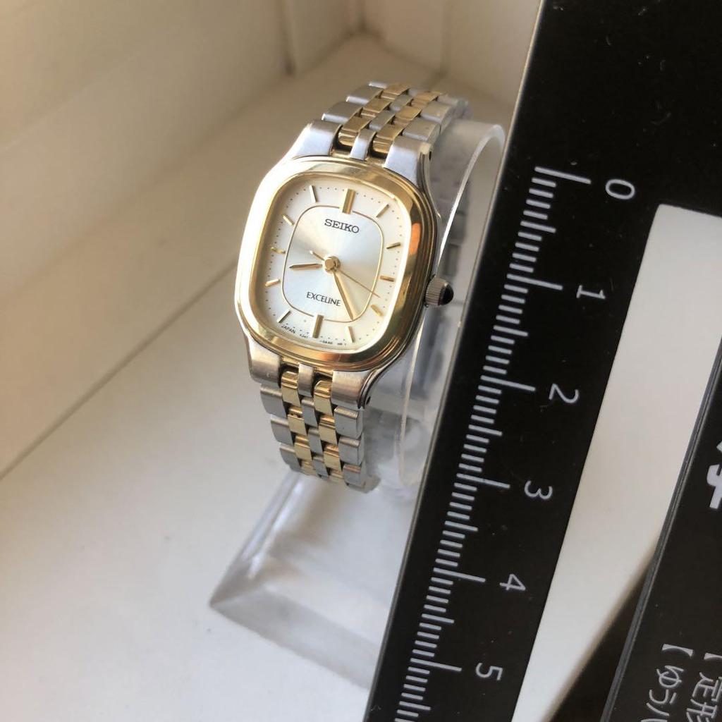 [USED] High-quality SEIKO EXCELINE Watch, Working Condition, Silver/gold