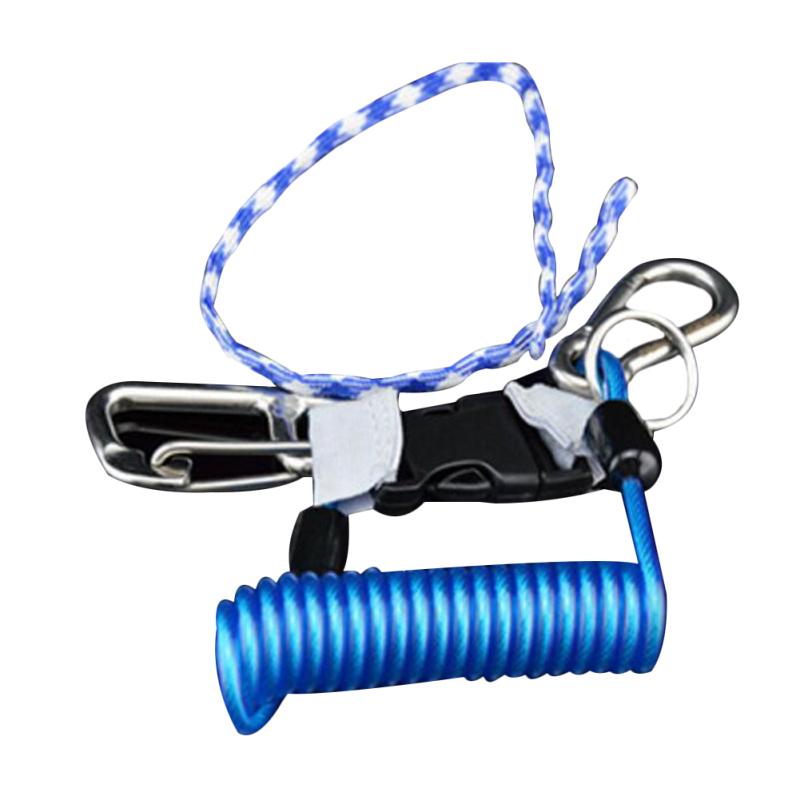 Diving Camera Spring Coil Lanyard with Coiled Quick Release Buckle