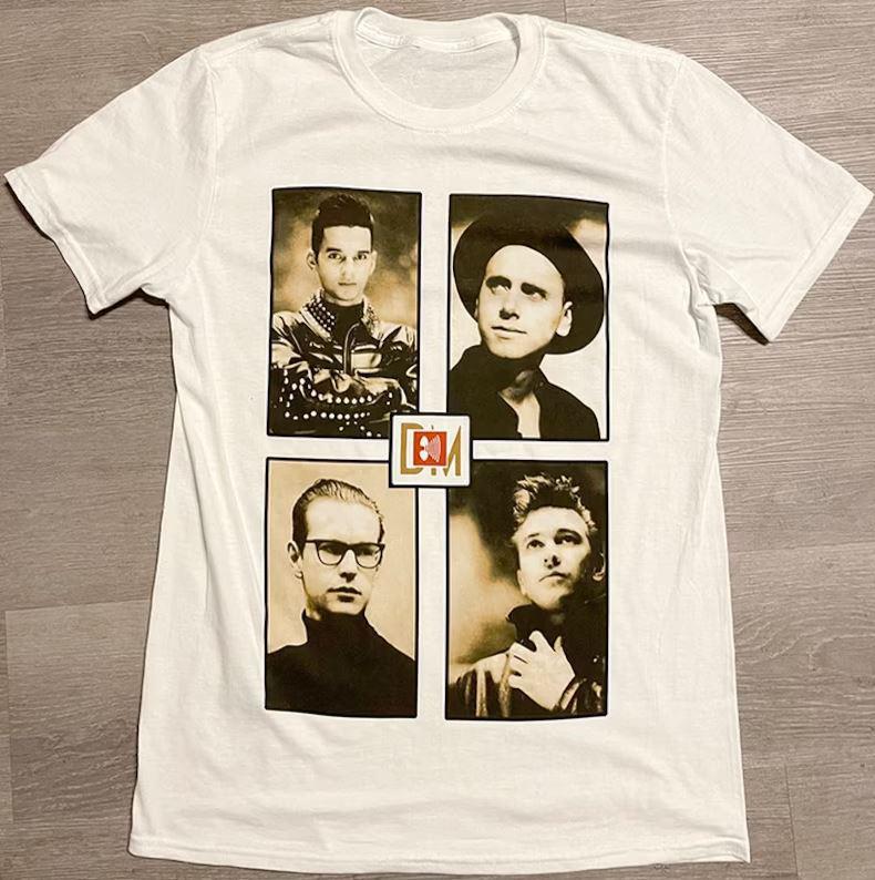 Depeche Mode Тур 1988 Футболка Белая Унисекс Полный Размер от S до 5XL