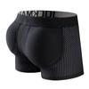 Боксеры, брендовое мужское нижнее белье из дышащей сетки, трусы-толкатели на бедрах, модные плавки с подкладкой, спортивные шорты с подтяжкой бедер