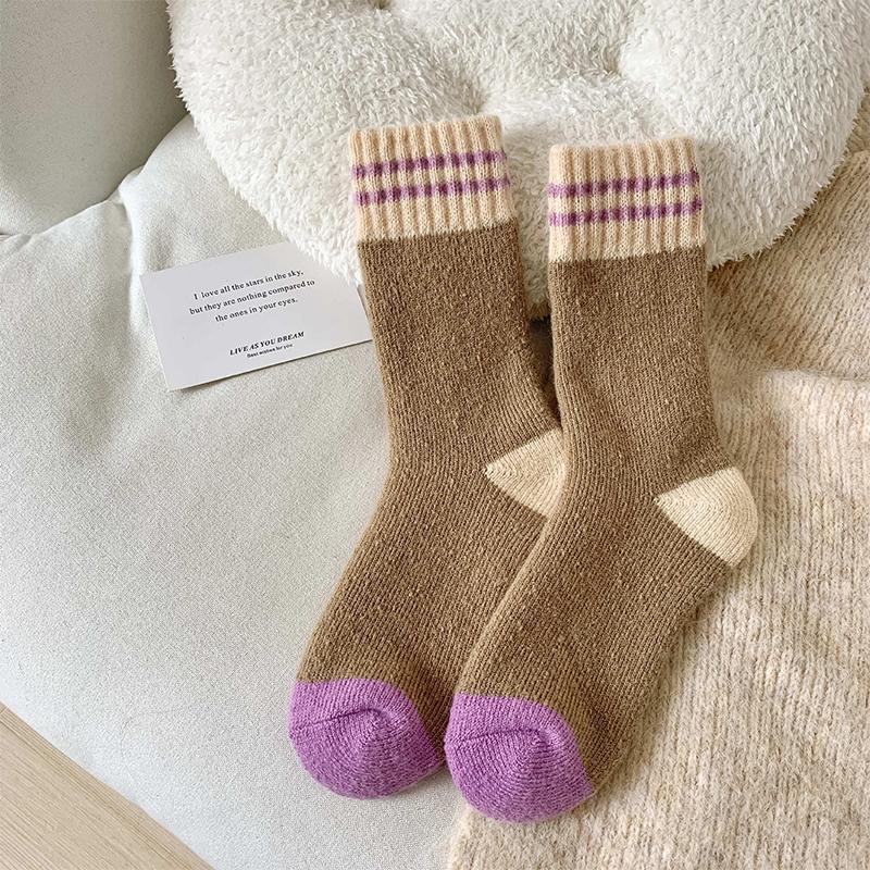 Women'S Socks Winter Warm Resistant Floor Sock Breathable Comfortable Soft Middle Sock Sleep Sox
