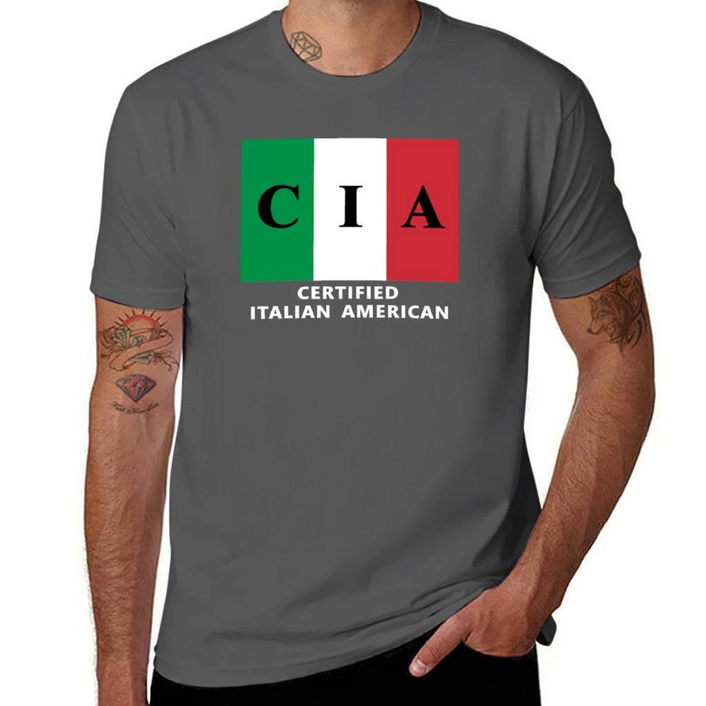 Italy Cia Certified Italian American Tshirt Minimalist Plain Crew Neck Tshirt