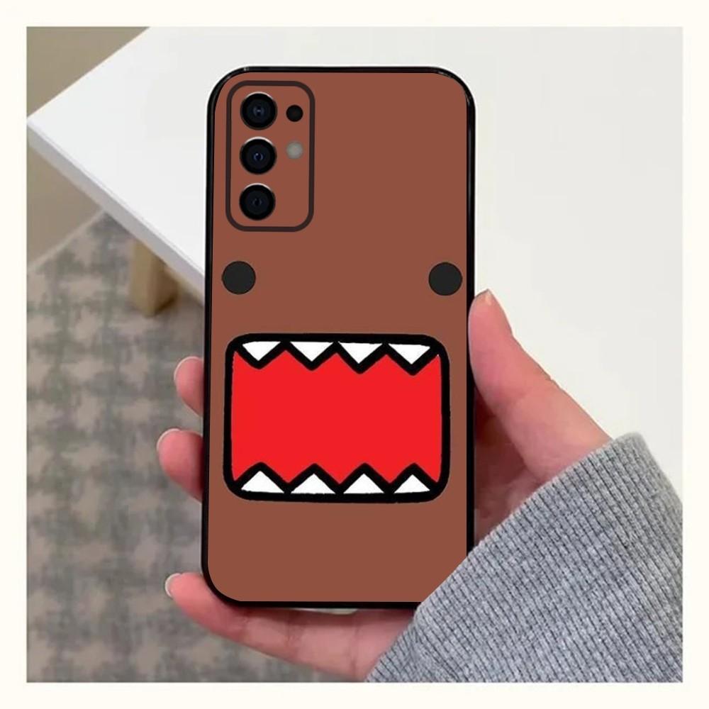 Милый Мультяшный Чехол Для Телефона D-Domo-kun Для Samsung S24,S21,S22,S23,S30,Ultra,S20,Plus,Fe,Lite,Note,10,9,5G Черный Мягкий Чехол
