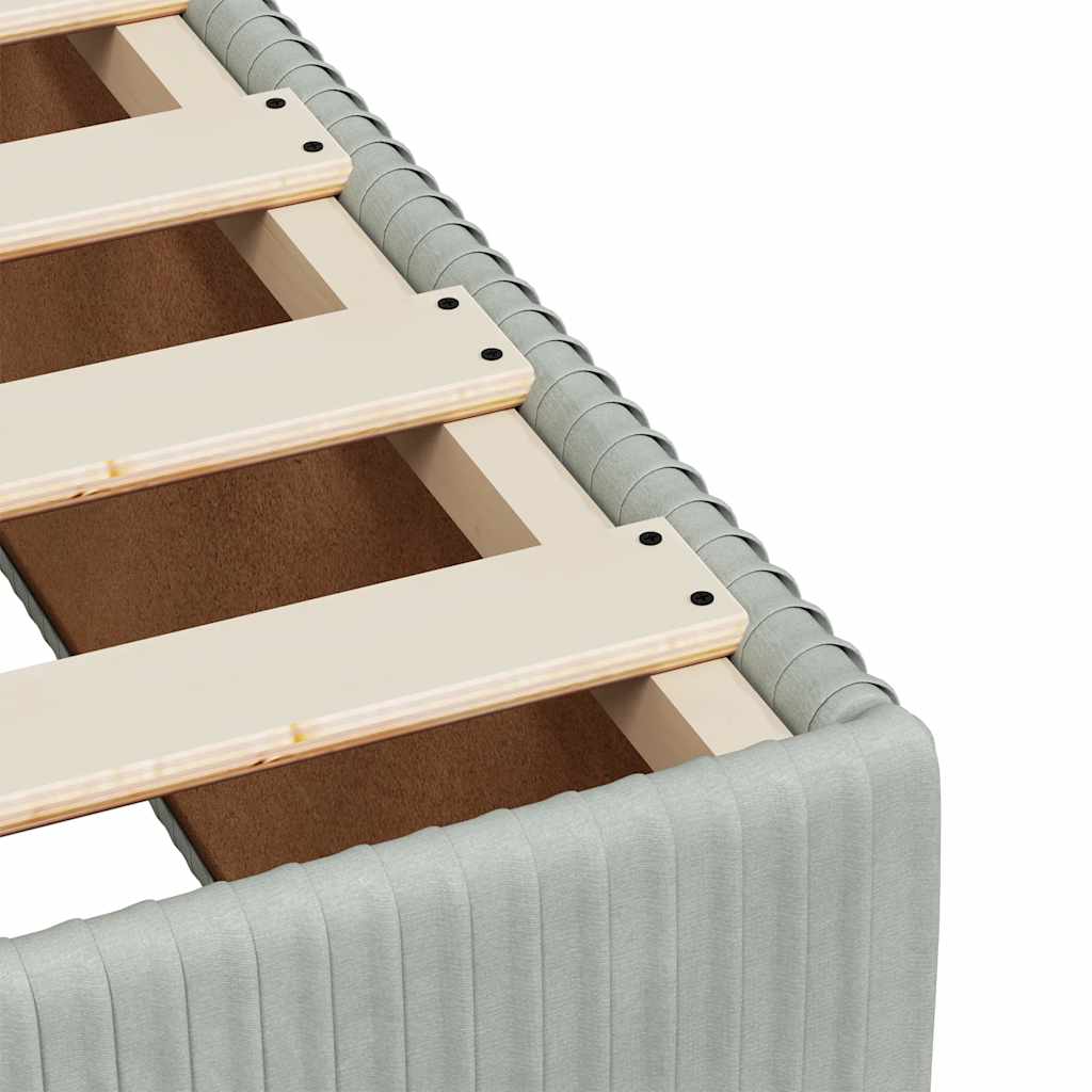 Bed Frame without Mattress Light Grey 200 x 200 cm Velvet