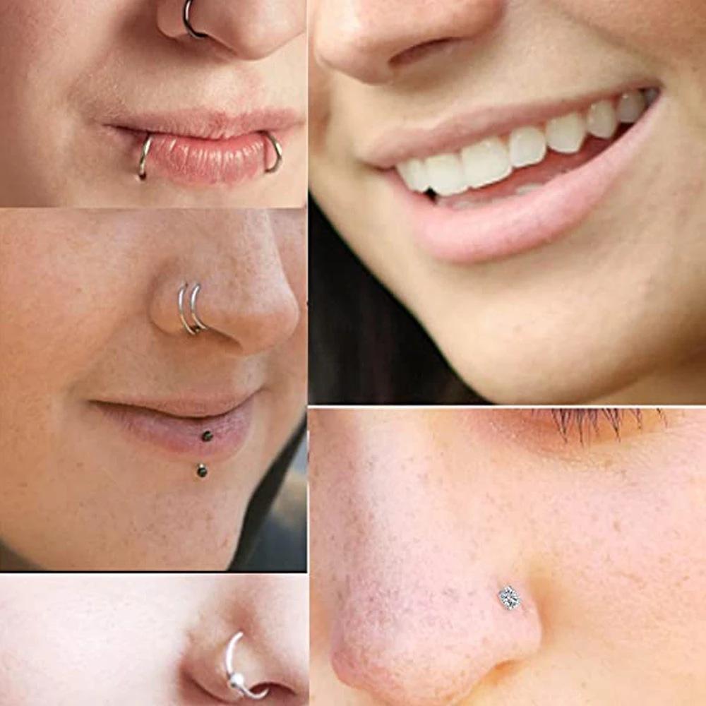 23 куска нержавеющей стали, европейские и американские модные носовые кольца в носу с гнилью носа