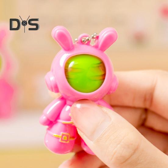 6/30 шт. Кролик-астронавт, игрушка для угадывания пальцем, пресс-игра «Камень, ножницы, бумага», мультяшный брелок с цепочкой из бусин, подарок для детей и взрослых, сувениры на вечеринку