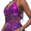 Women Nightclub Tassel Dance Wear Belly Dance Bra Halter Bra Performance Top Show Costumes