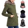 Куртка пальто с разрезом сзади холодостойкая теплая флисовая подкладка с капюшоном зимняя длинная куртка для кемпинга