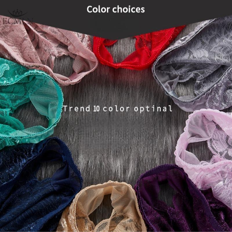 Women's Summer Thin Sexy Lace Panties Underwear Seamless Mid-high Waist Breathable Cotton Crotch Antibacterial Women's Briefs Knickers