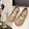 Туфли Мэри Джейн Женские однобортные туфли на толстом каблуке Летние нежные туфли с неглубоким носком из сои