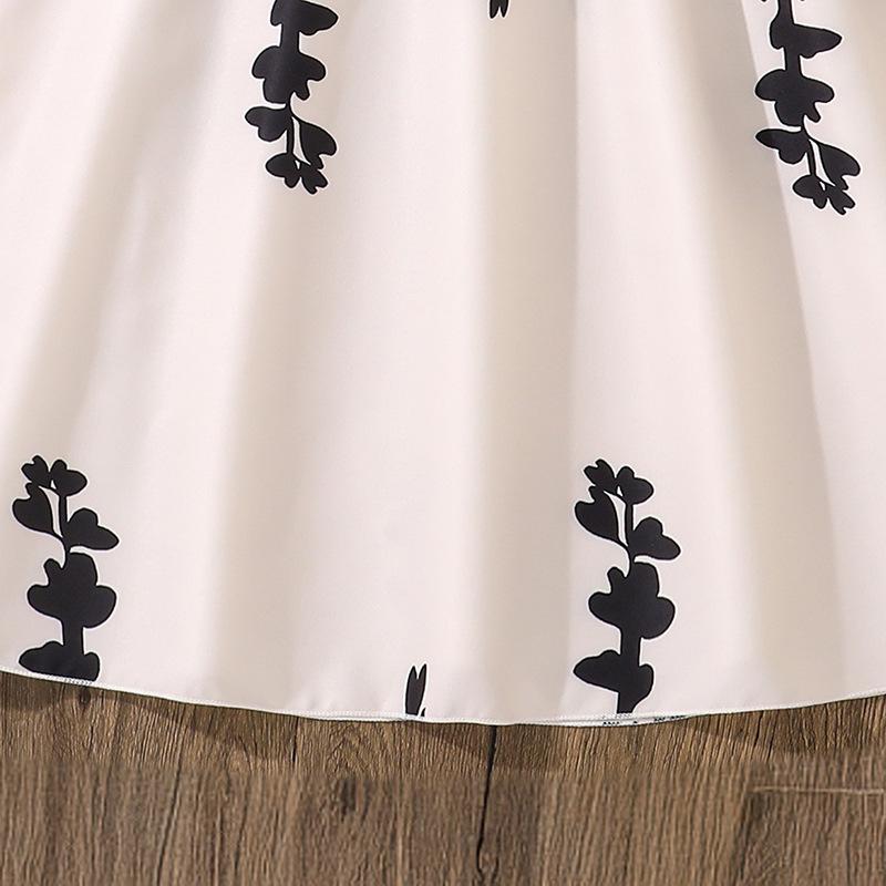 Милое платье для девочек, летнее детское модное платье с принтом и рукавами-крылышками