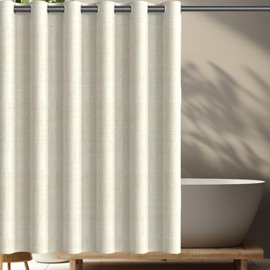 Душевая занавеска штанга проходной толстый материал водонепроницаемый без проколов простая установка уход отель