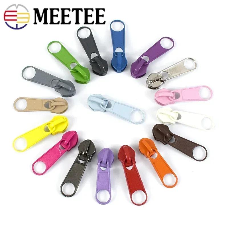 10/20/50 шт. 3#5# Meetee Радужная Нейлоновая Собачка для Молнии Рюкзак Куртка Головки Молний Декоративный Хвостик для Молнии Ремонтный Комплект Швейный Аксессуар