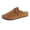 2025 Пробковые полуботинки Birkenstocks: Женские и мужские ретро слипоны с закрытым носком для повседневной носки на улице