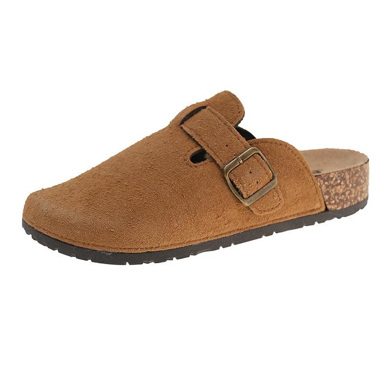 2025 Пробковые полуботинки Birkenstocks: Женские и мужские ретро слипоны с закрытым носком для повседневной носки на улице
