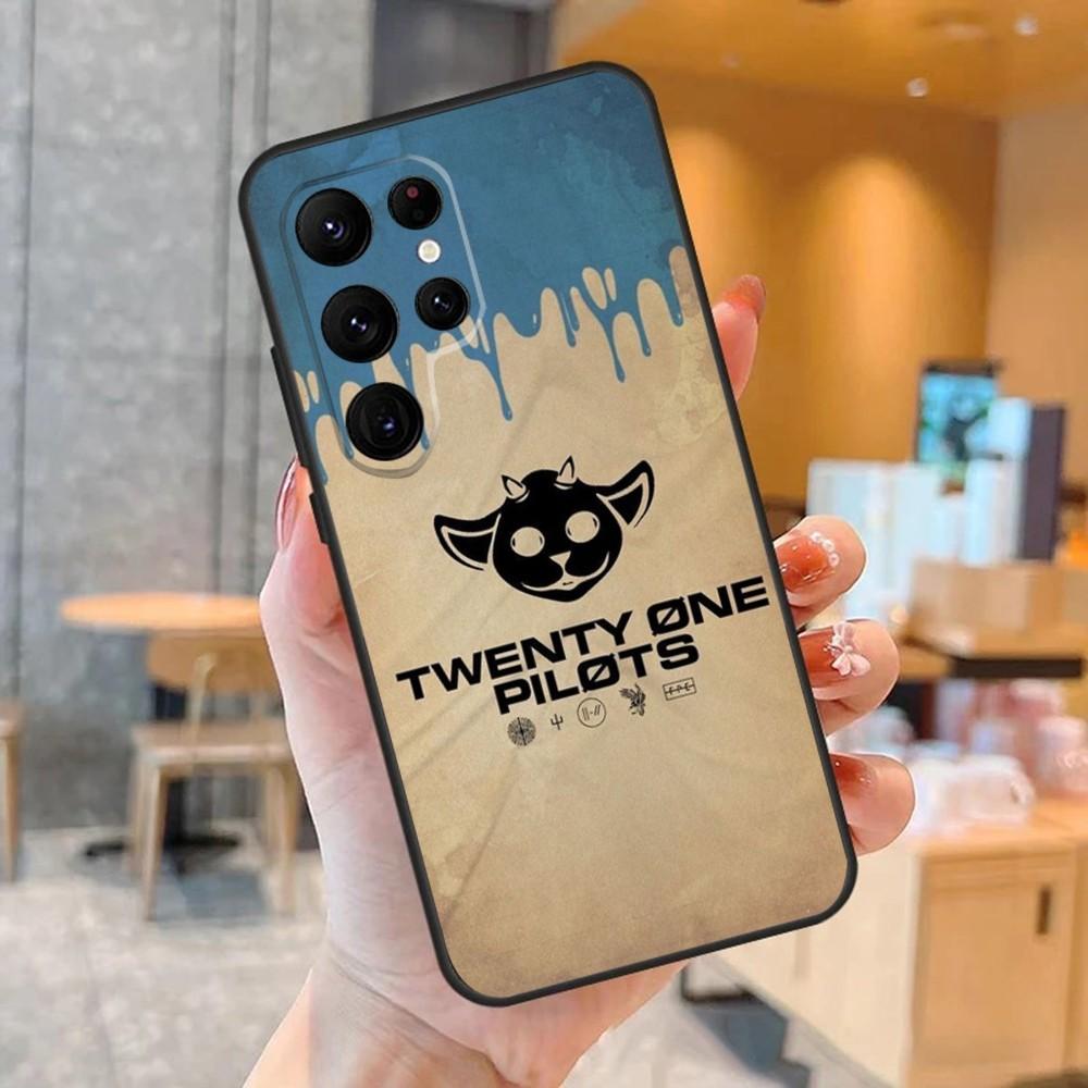 Чехол для телефона от группы Twenty one P-Pilots для SamsungS24,S23,S22,S21,Ultra Pro S10,S30Plus,S9,20lite Черный